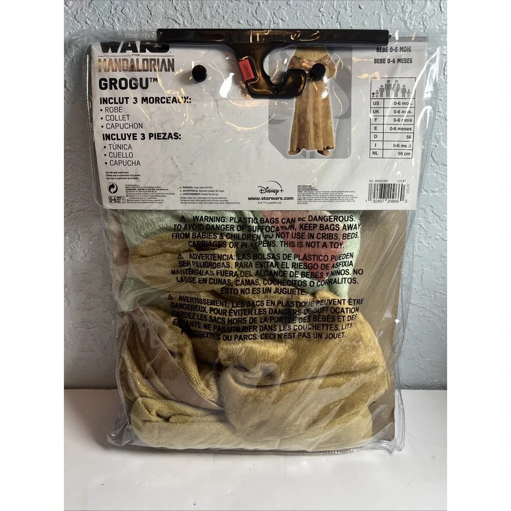 Star Wars Grogu The Mandalorian‎ Baby Boy Infant Costume Size 0-6 Months